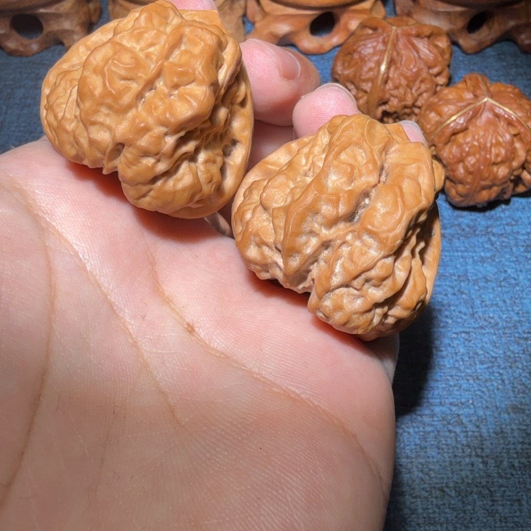 文玩核桃把件小***恩蛤蟆头38尺寸1785