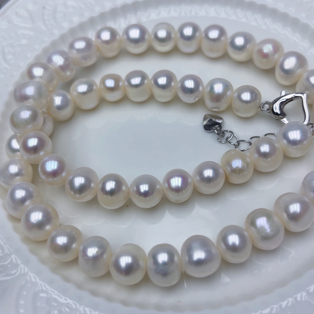淡水珍珠颈饰银S925镶嵌