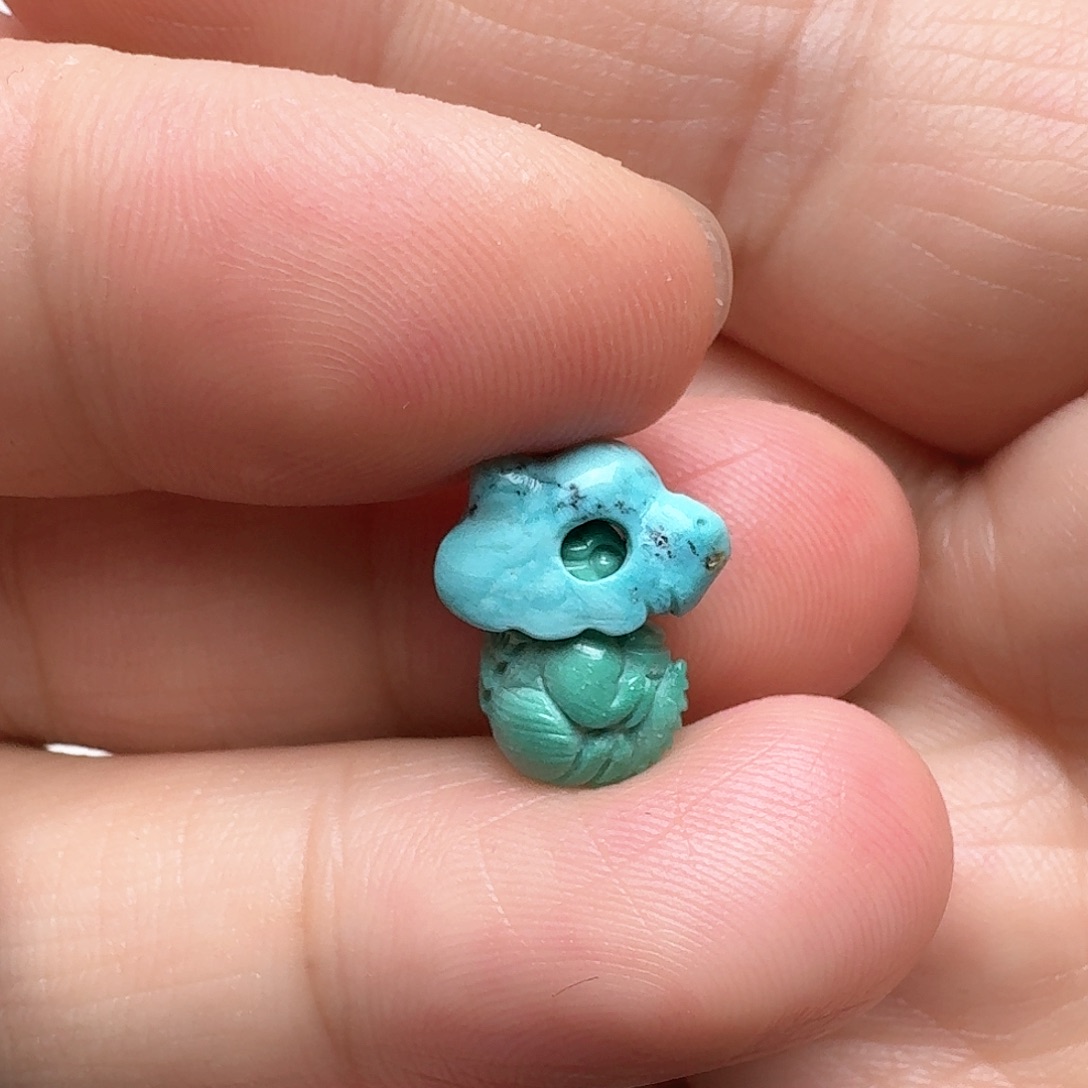 绿松石头套小龙组合未镶嵌