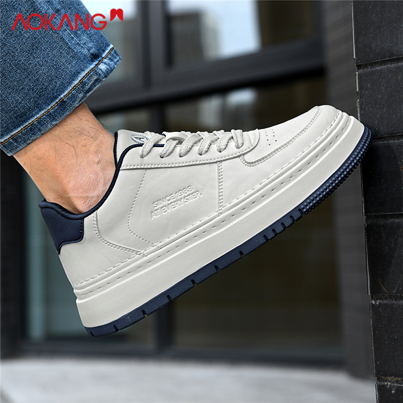 Aokang/奥康2025冬季潮流百搭休闲板鞋男士防滑厚底耐磨时尚板鞋