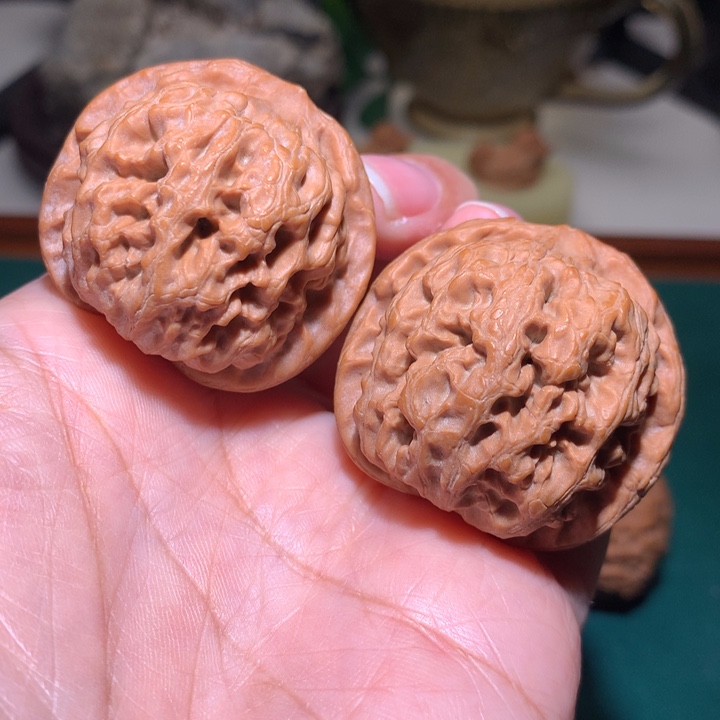 文玩核桃把件雪狮