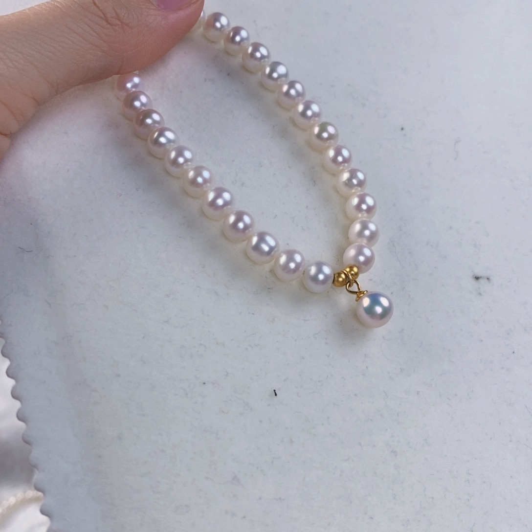 淡水珍珠手绳银S925镶嵌