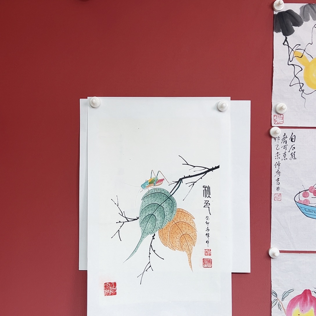 国画冯伟老师亲笔手绘作品慧