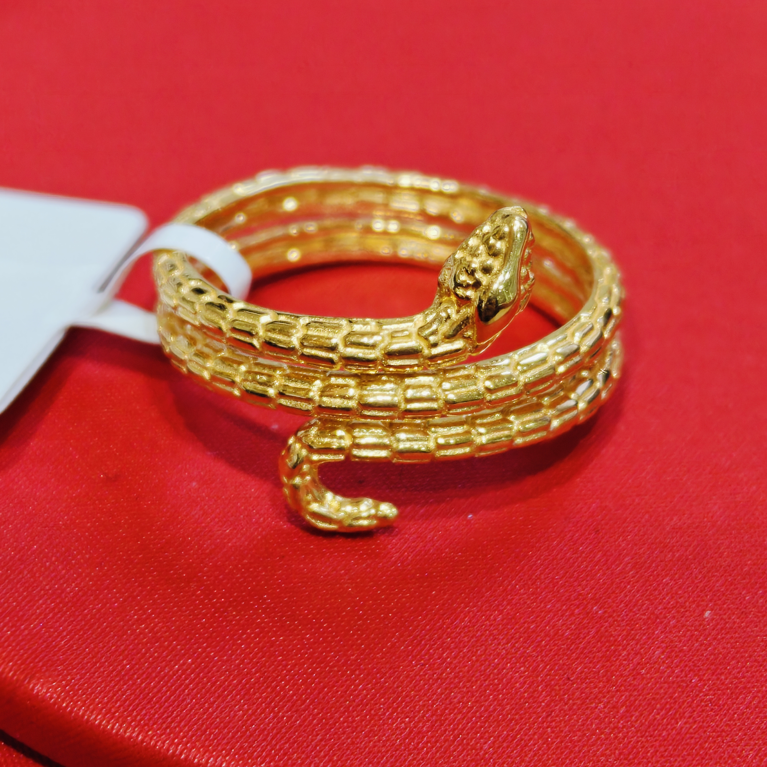 【小云专享】足金999饰品 卷蛇戒指 GP 4.38