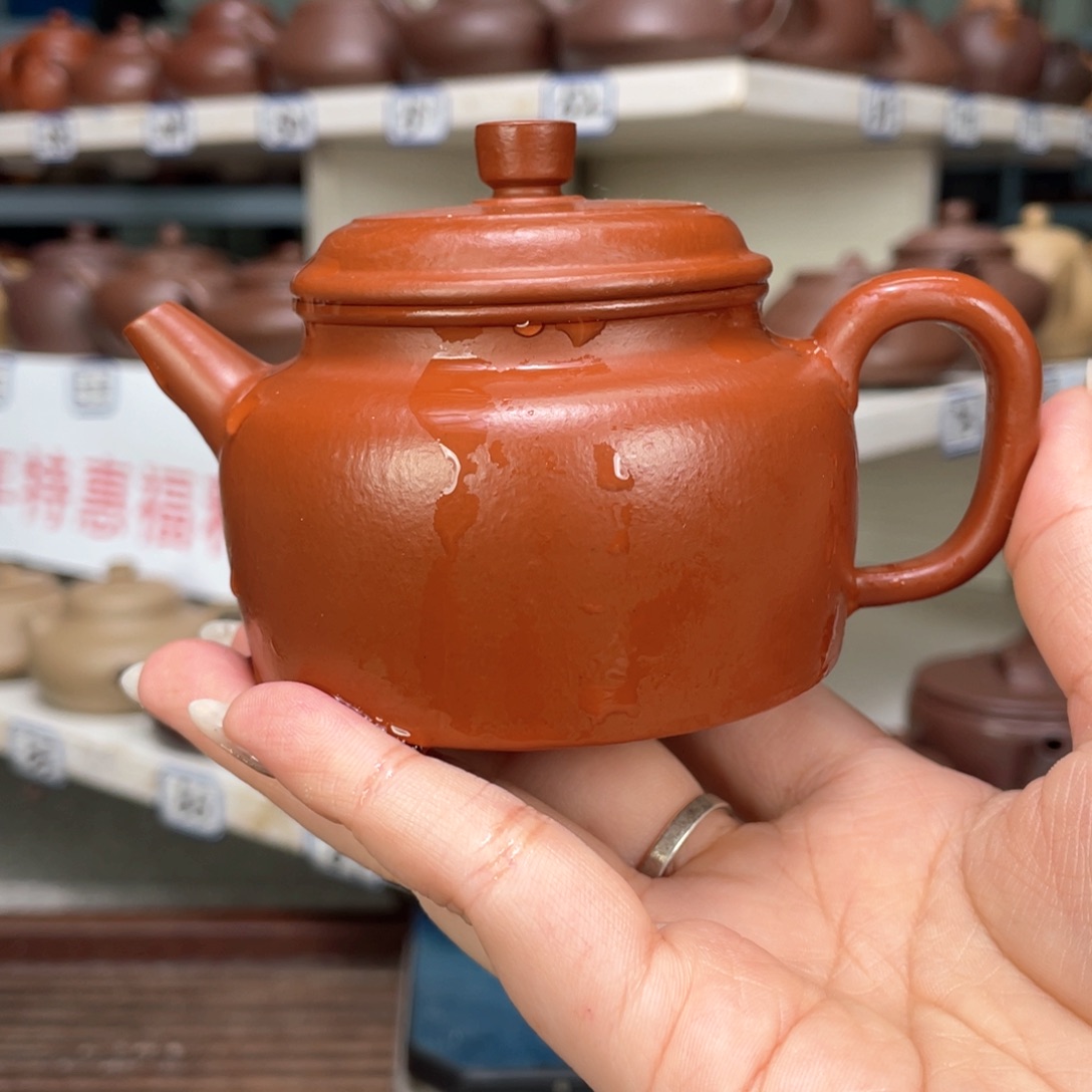 紫砂茶壶小煤窑朱泥全手150毫升
