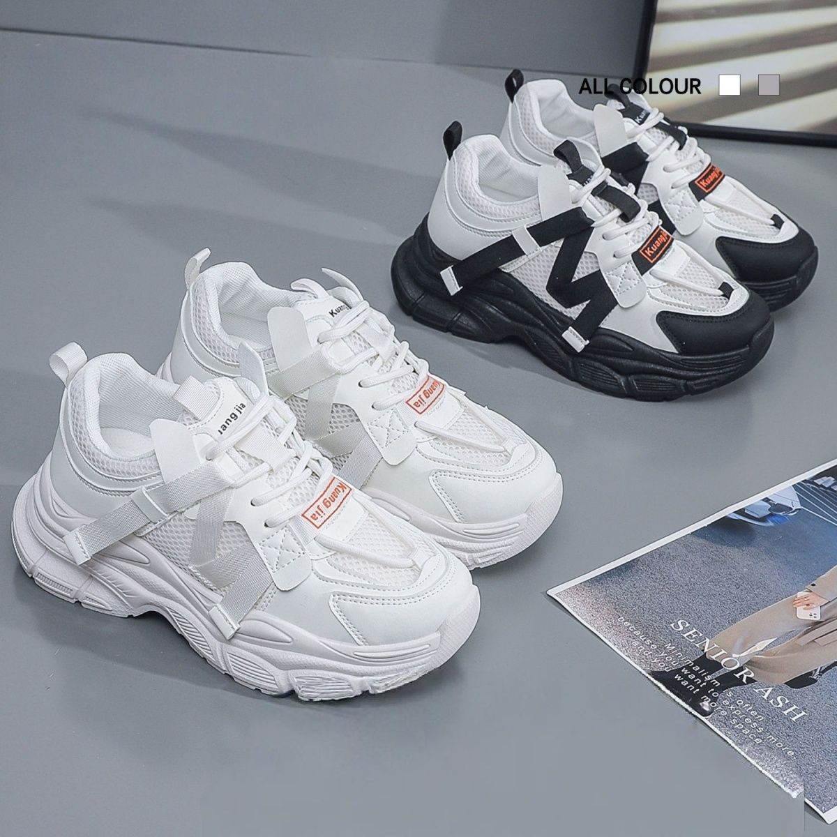 2025匡嘉爆款老爹鞋运动休闲增高女鞋时尚潮流学生百搭跑步小白鞋