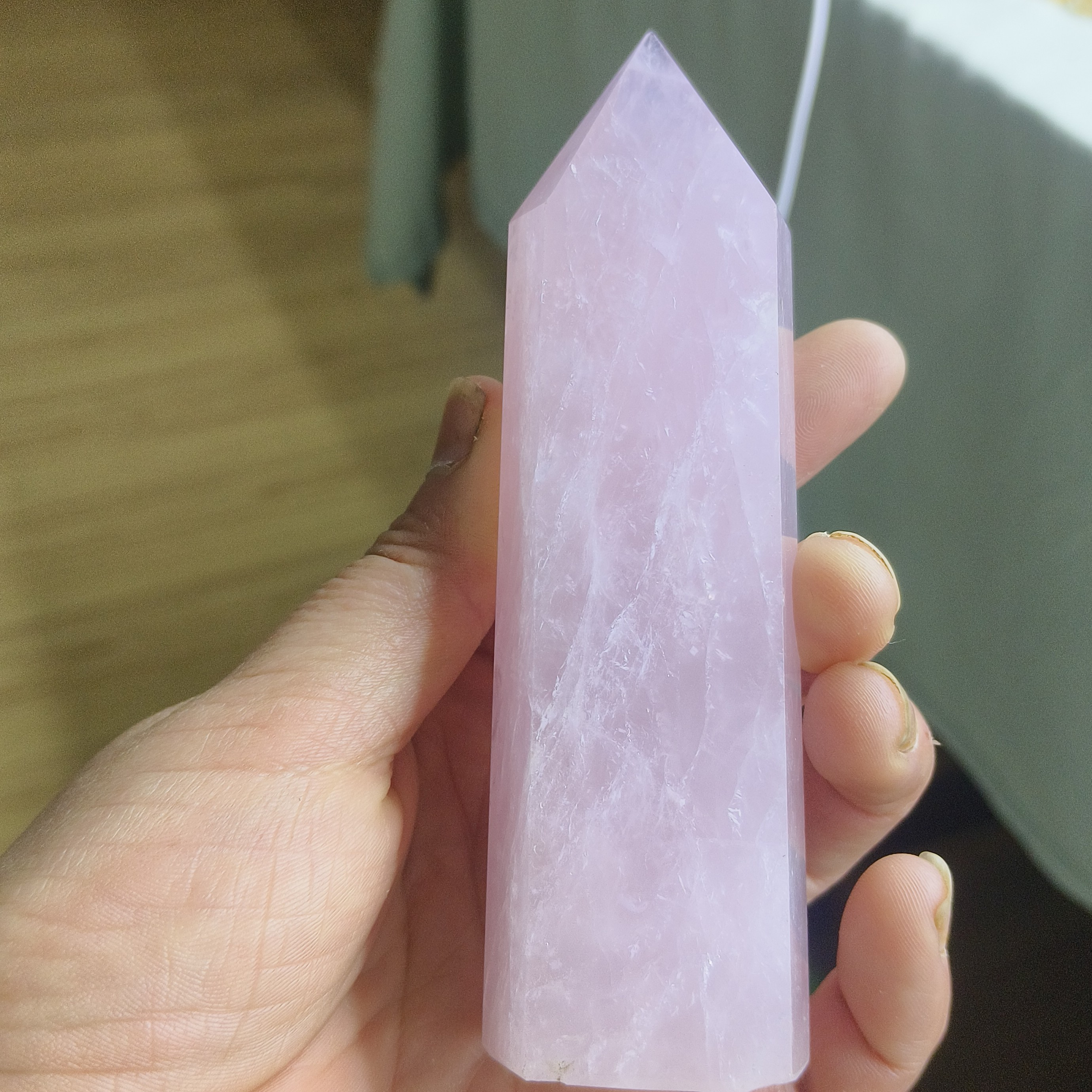 粉晶柱子净化消磁