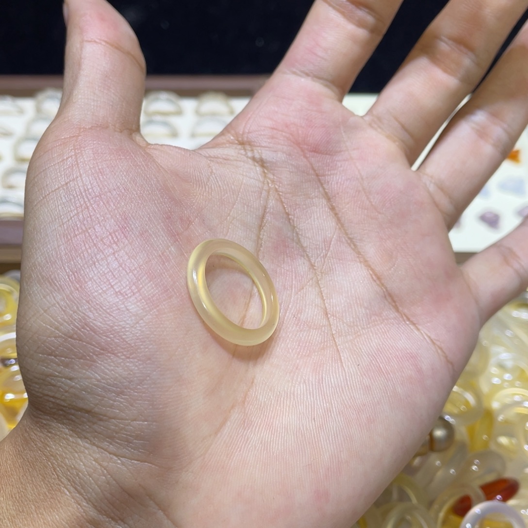 玛瑙/玉髓合金戒指8号港15