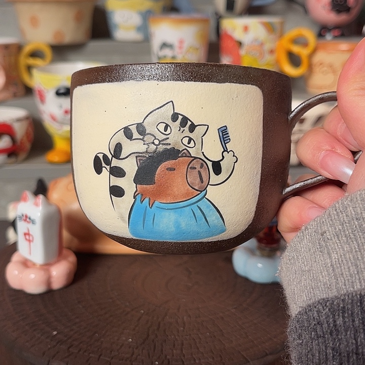 景德镇陶瓷可爱手绘杯