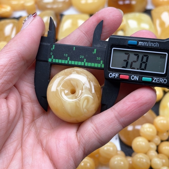 蜜蜡裸石未镶嵌蜜蜡扣