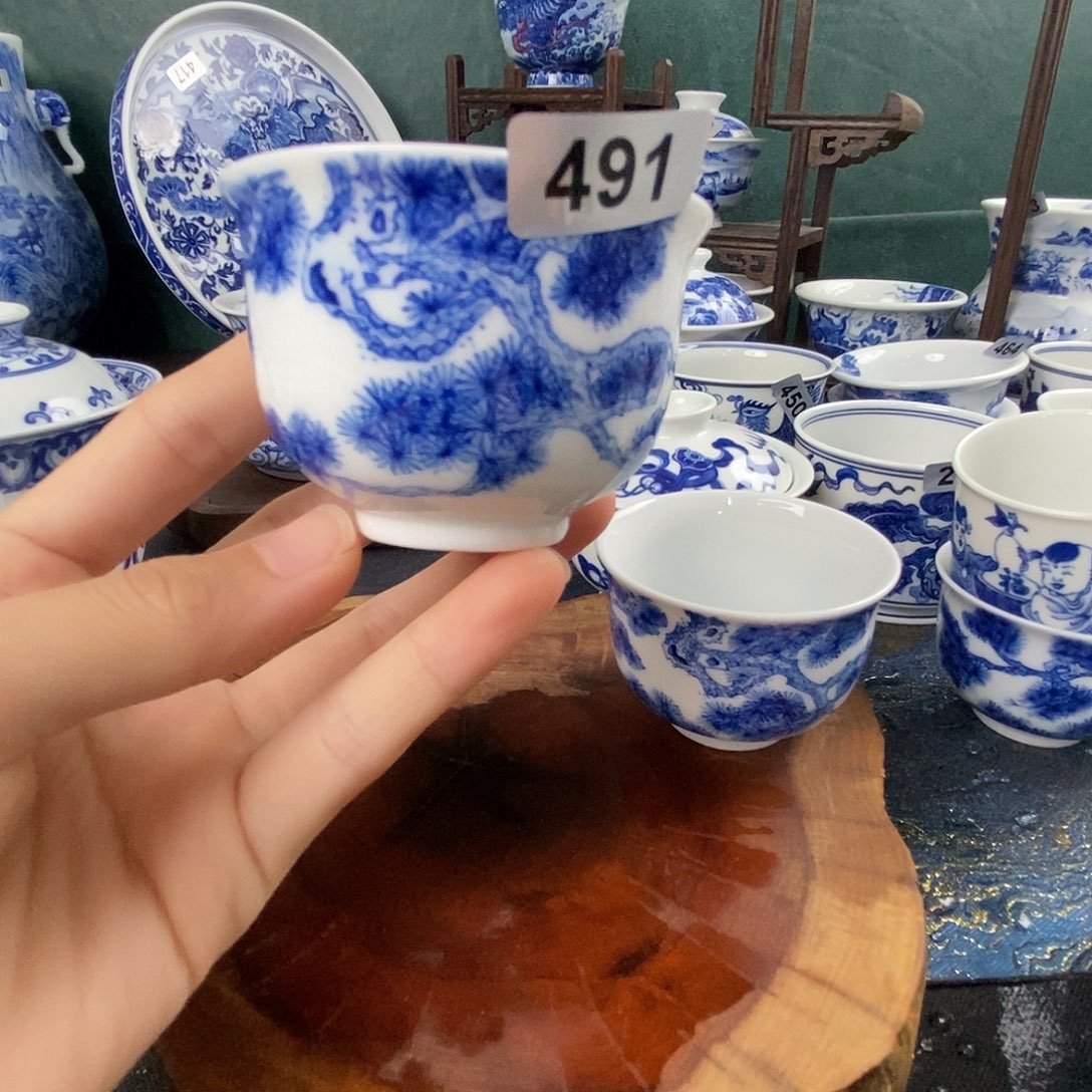 瓷片景德镇手绘青花茶器491
