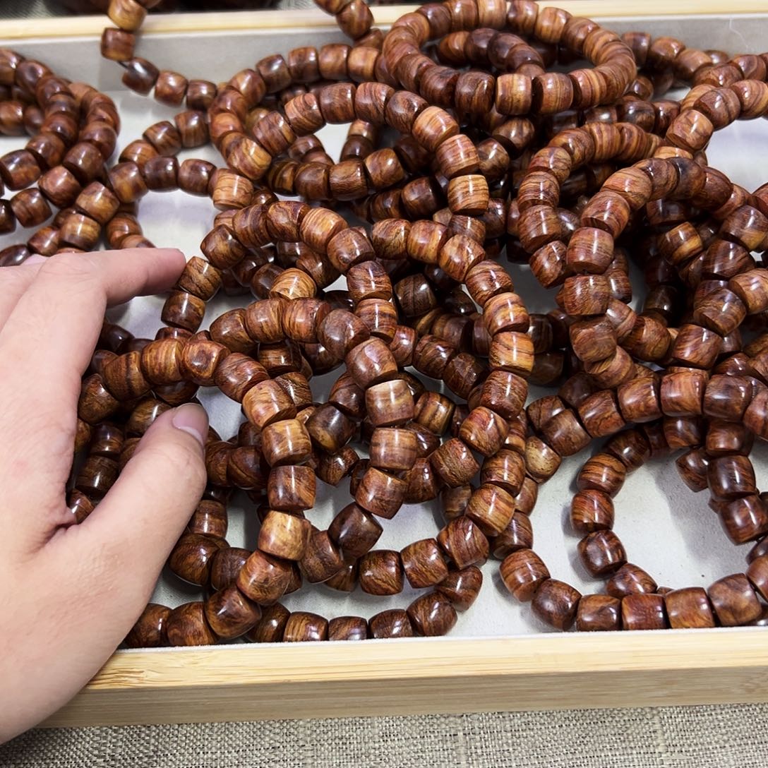 黄花梨/降香黄檀手串/手链12mn直切火山