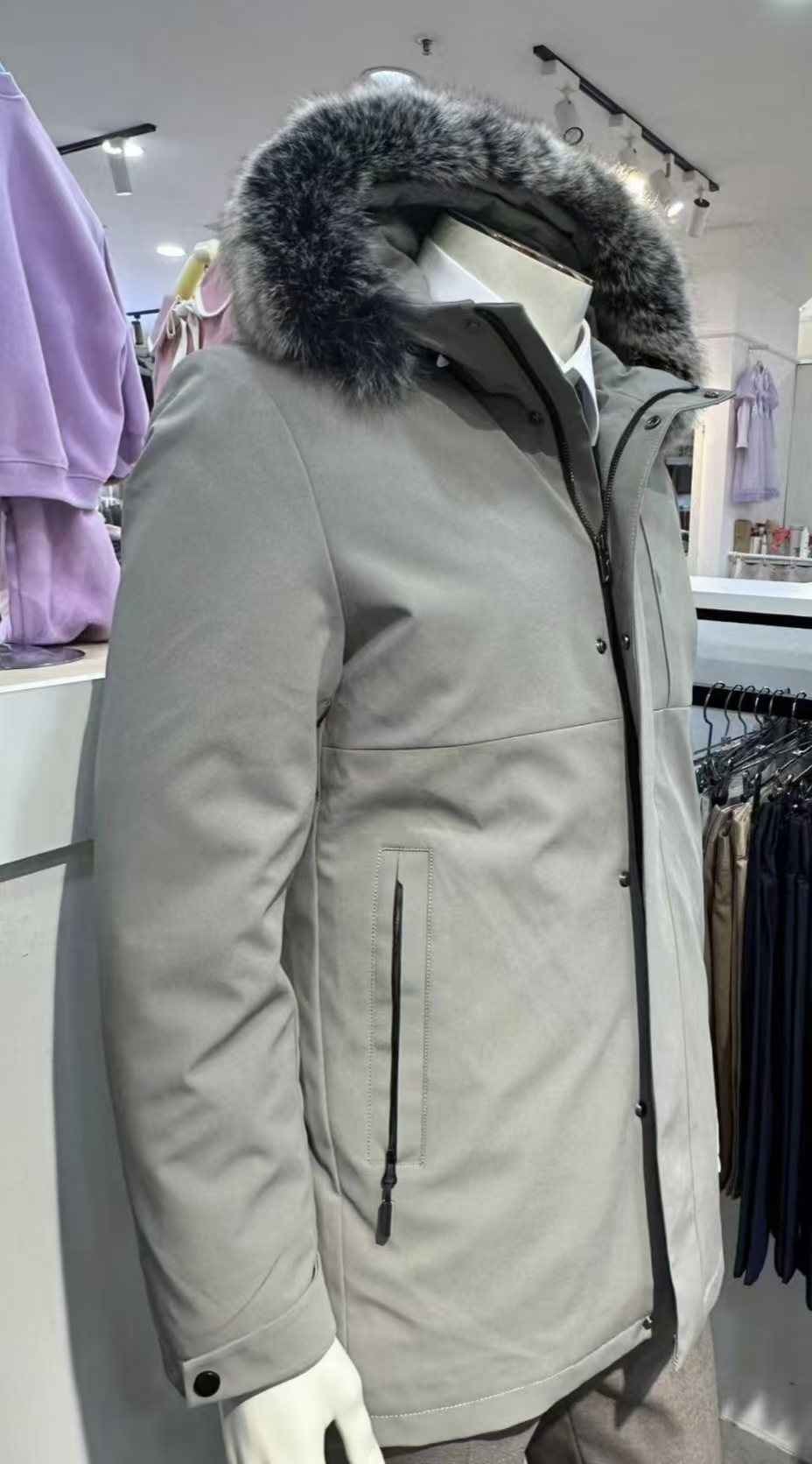 中长款加绒男款大衣