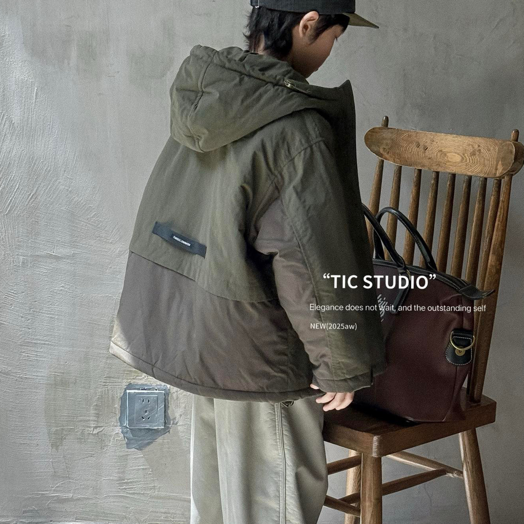 星玺童品TIC.932拼色棉服外套