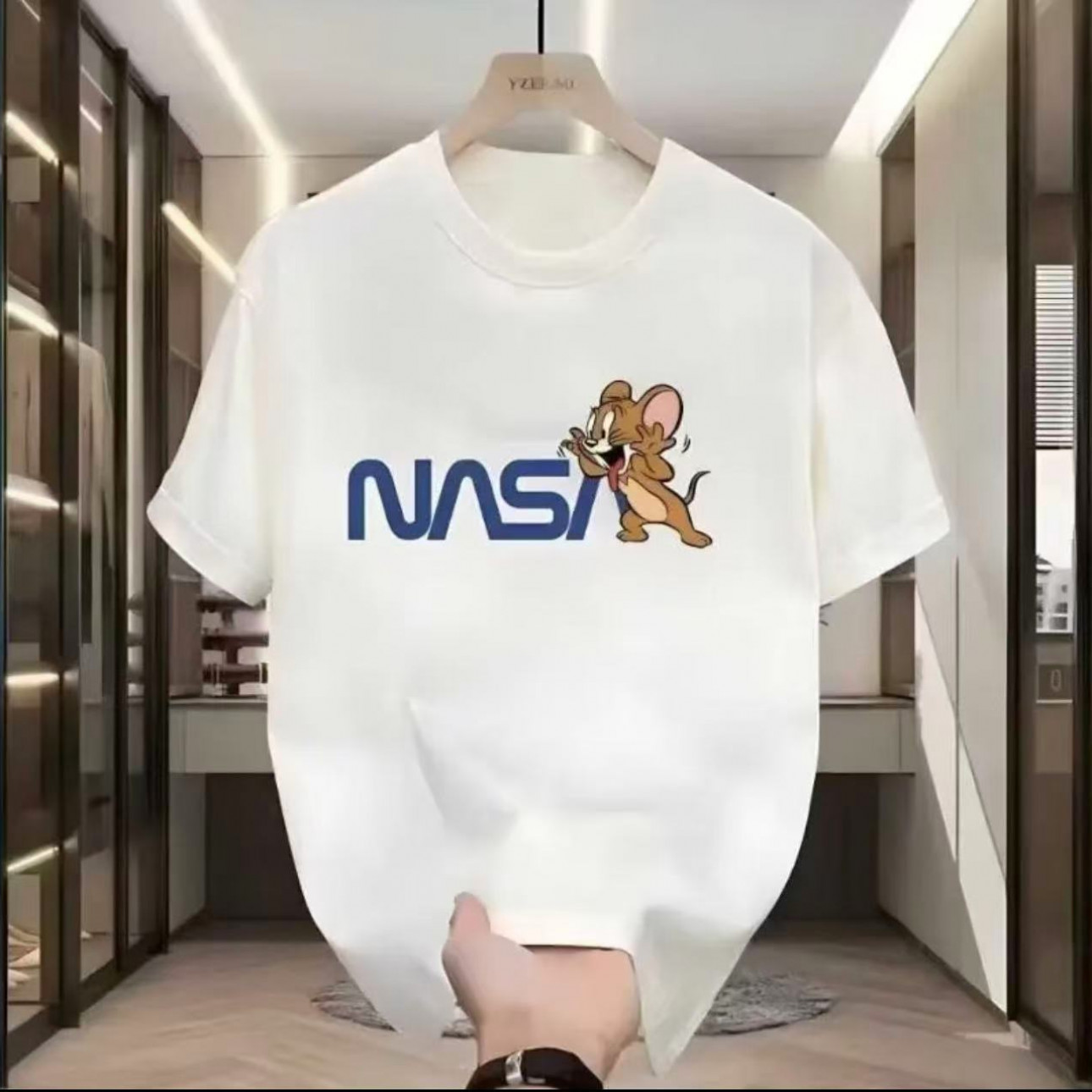 夏季短袖男女休闲透气时尚百搭圆领印花T恤 NA鼠