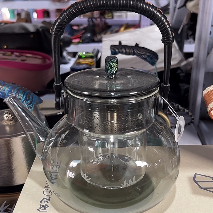 孤品天久黑色钛茶漏壶