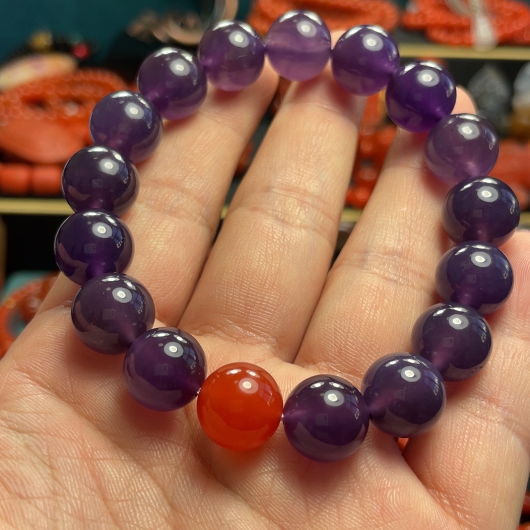 华***6玛瑙/玉髓未镶嵌串12mm