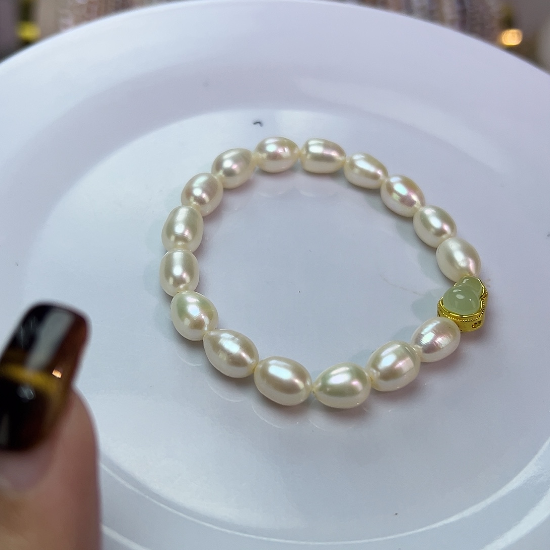 钛钢手绳淡水珍珠