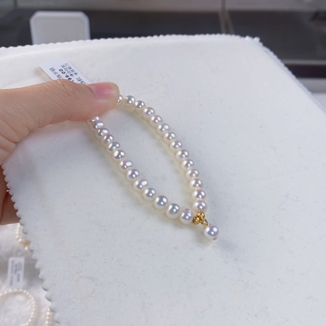 淡水珍珠手绳银S925镶嵌