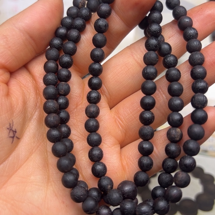 手串/手链降真香降真香06-108圆珠红黑油结晶