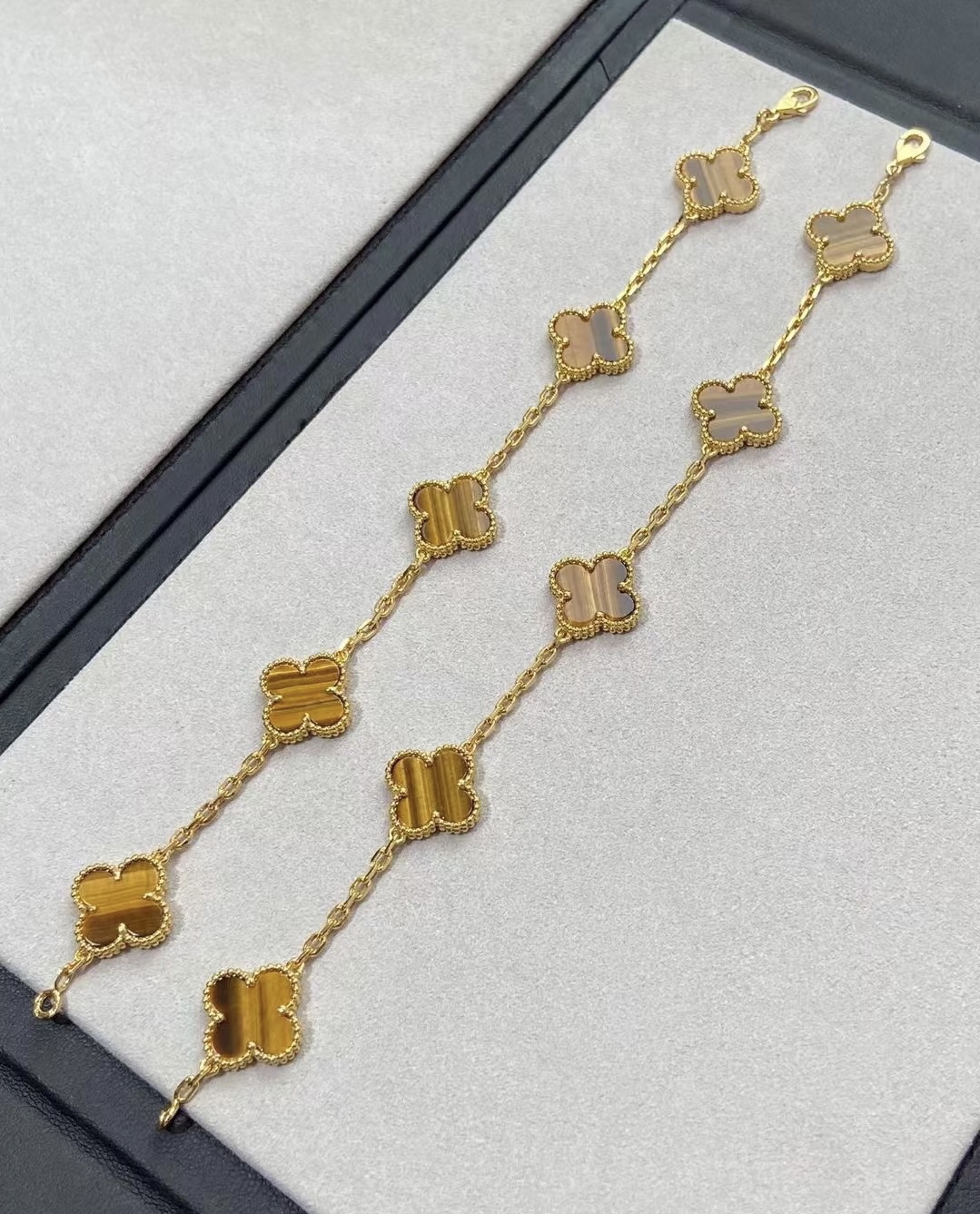 非金属仿水晶手链 925虎眼五花手链