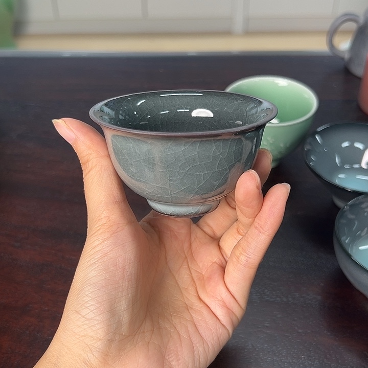 龙泉云间青瓷小米茶器