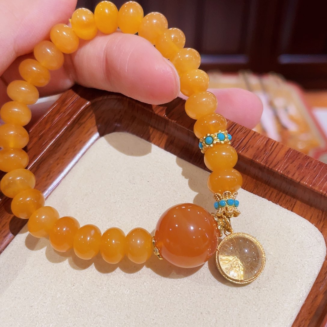 蜜蜡手链未镶嵌手串