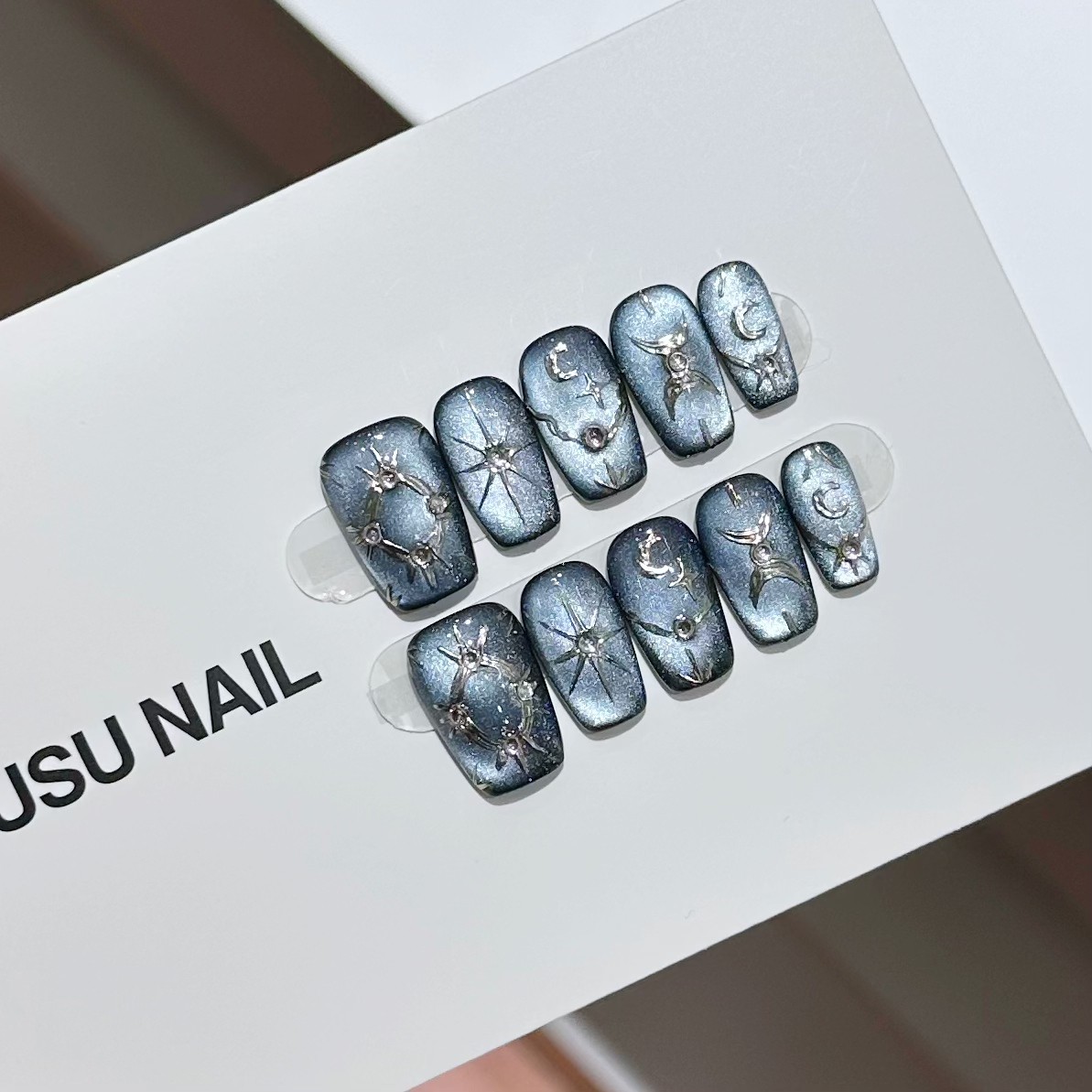 【银月】SuSu纯手工穿戴甲-可拆卸式重复佩戴-10片装