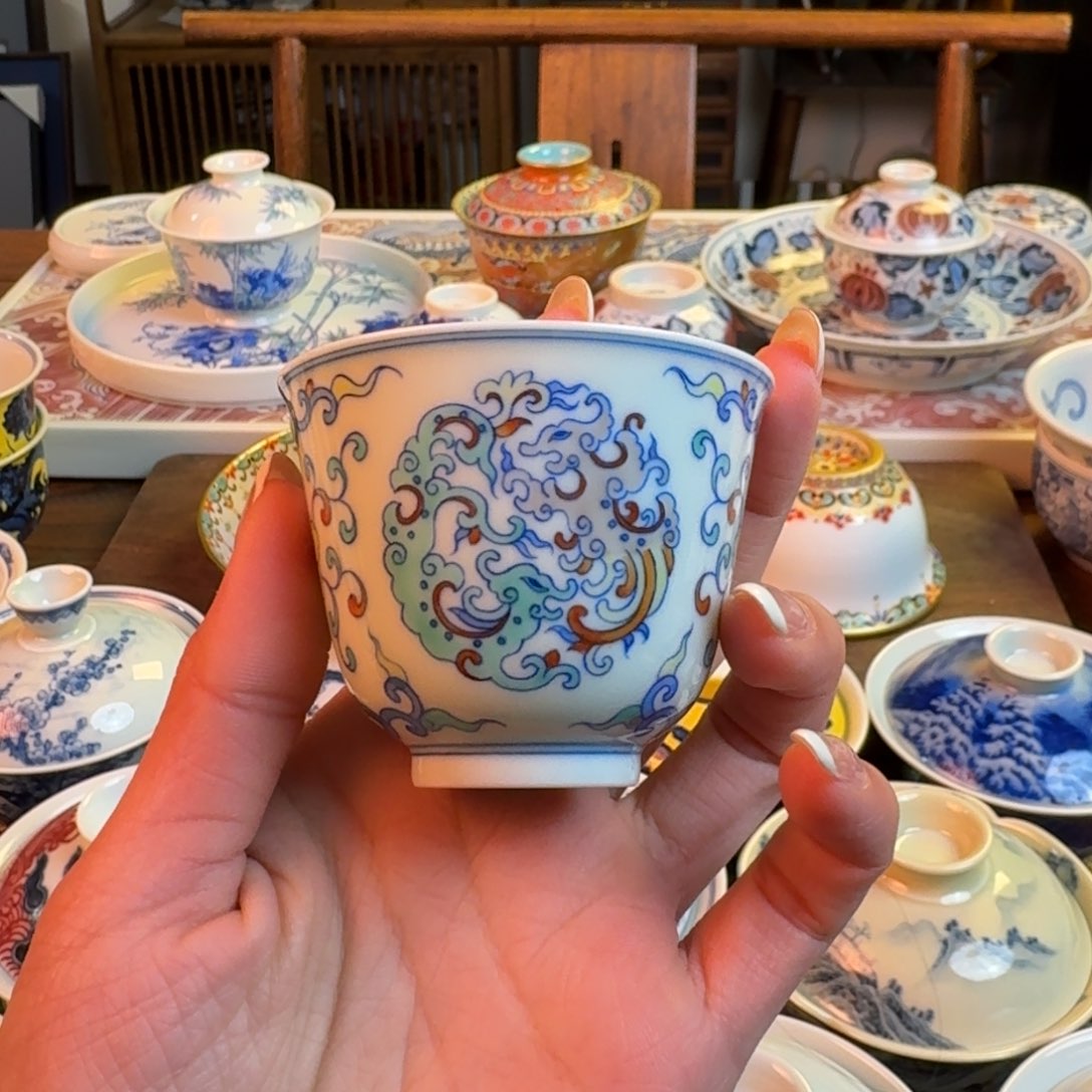 杯万**万见山烧景德镇名窑口