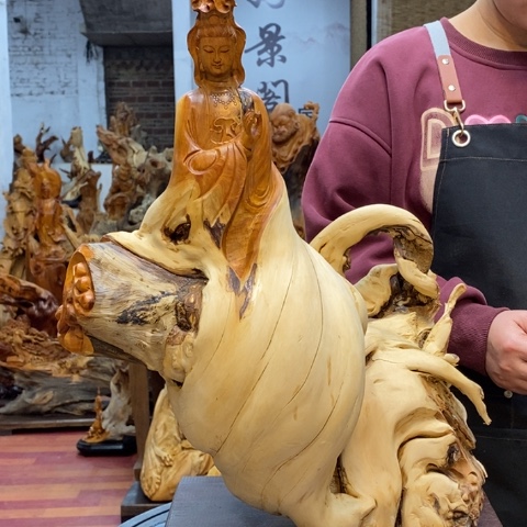 柏木（崖柏）云*遥太行崖柏根雕