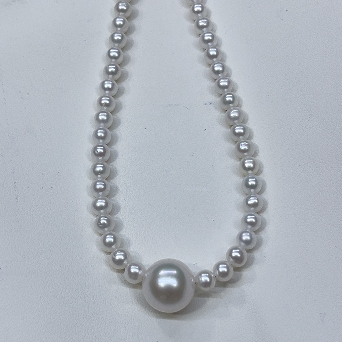 颈饰淡水珍珠银S925镶嵌