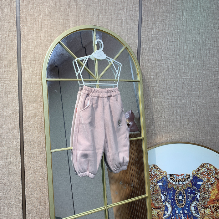 AE511   宝宝粉色休闲厚裤子  加绒   秋冬款