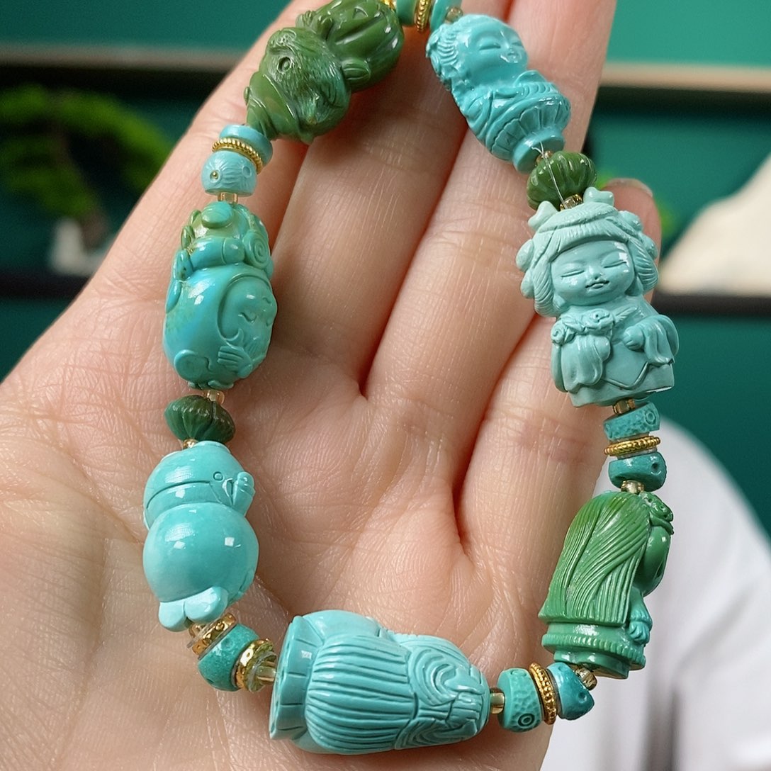 未镶嵌绿松石珠宝奇石