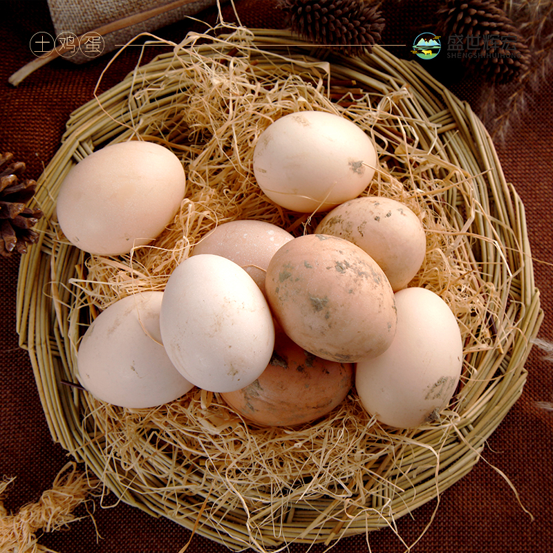 正宗秦岭高山林下散养富硒土鸡蛋新鲜跑山鸡蛋现捡速发营养丰富