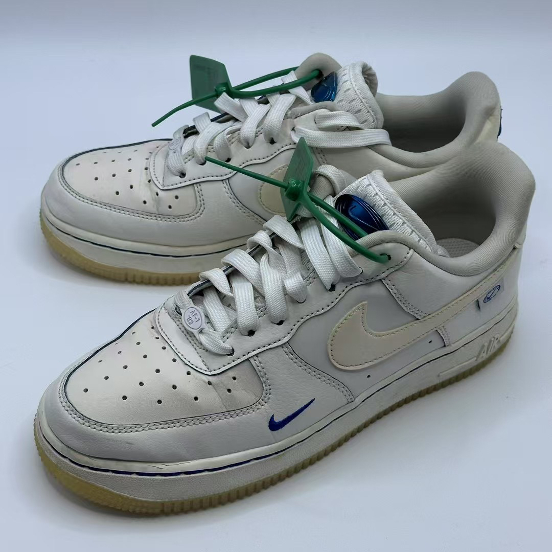 37.5码/ Nike Air Force 1 低帮板鞋 灰白黑 fb1839