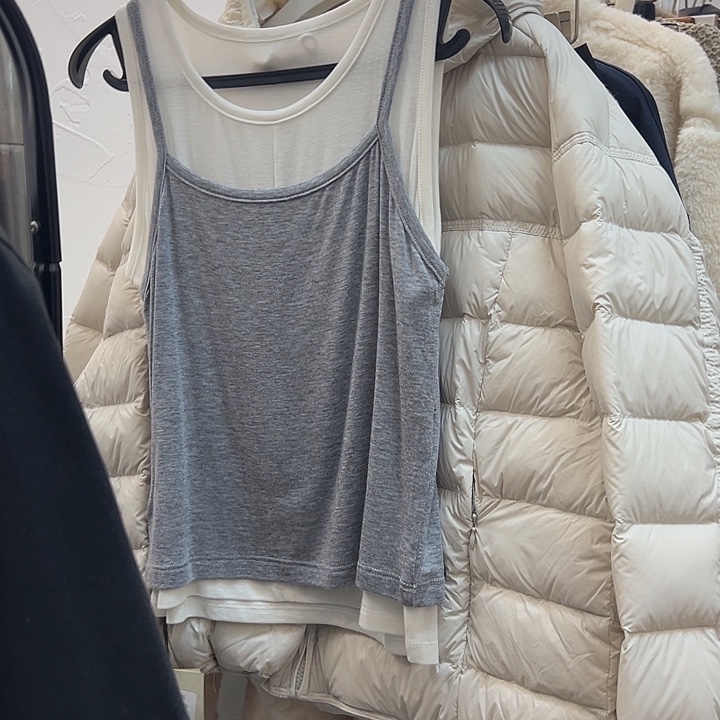 棉今天新款 真两件背心