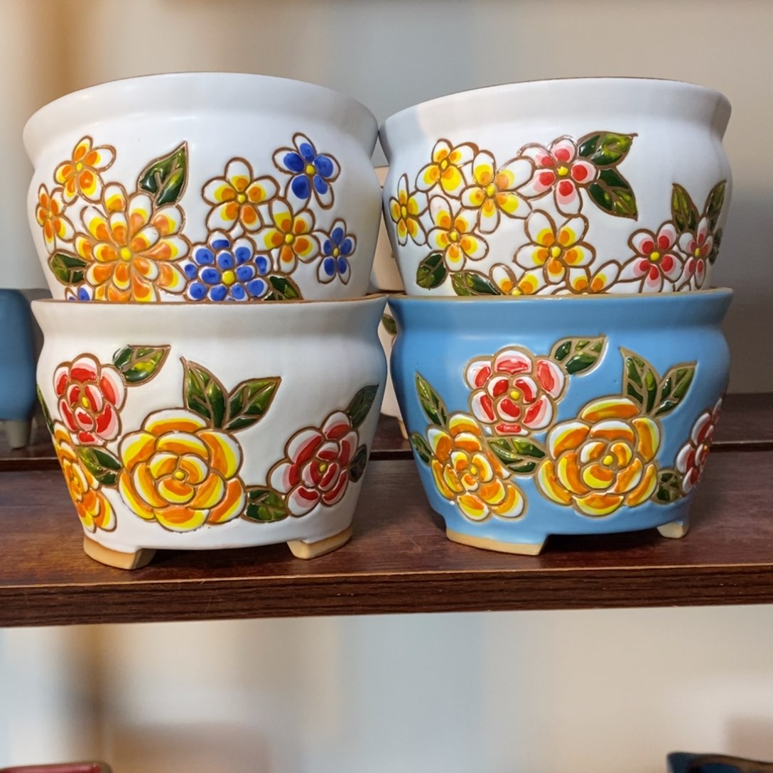 红陶韩式多肉植物花盆