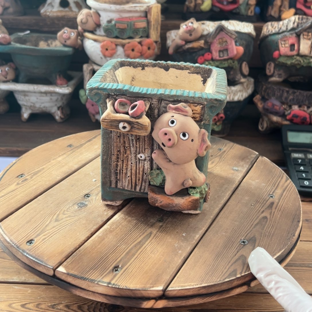 红陶嘻哈多肉花盆