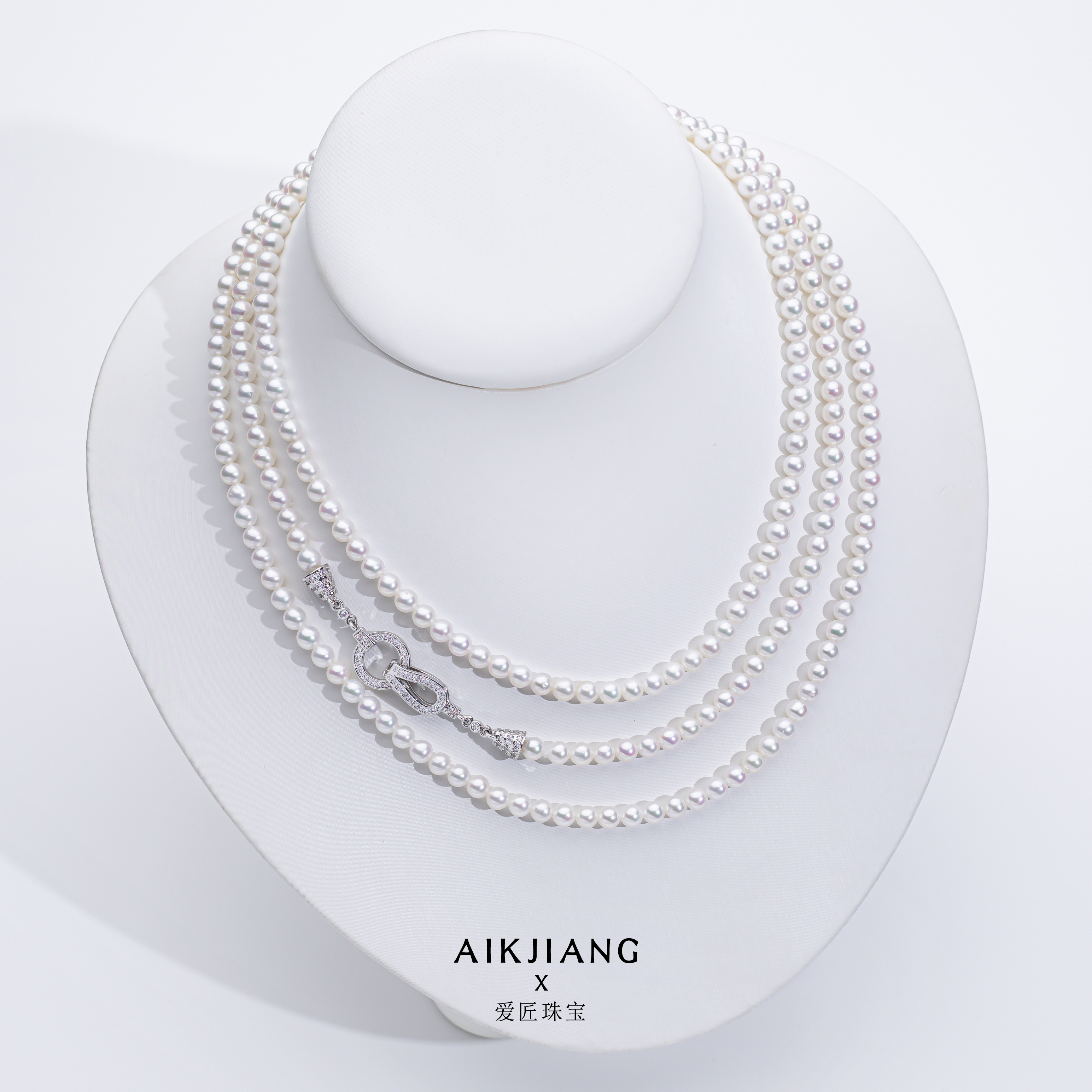 AIKJIANG/爱匠【毛衣链福力】淡水珍珠多种戴法百搭手工毛衣链120cm