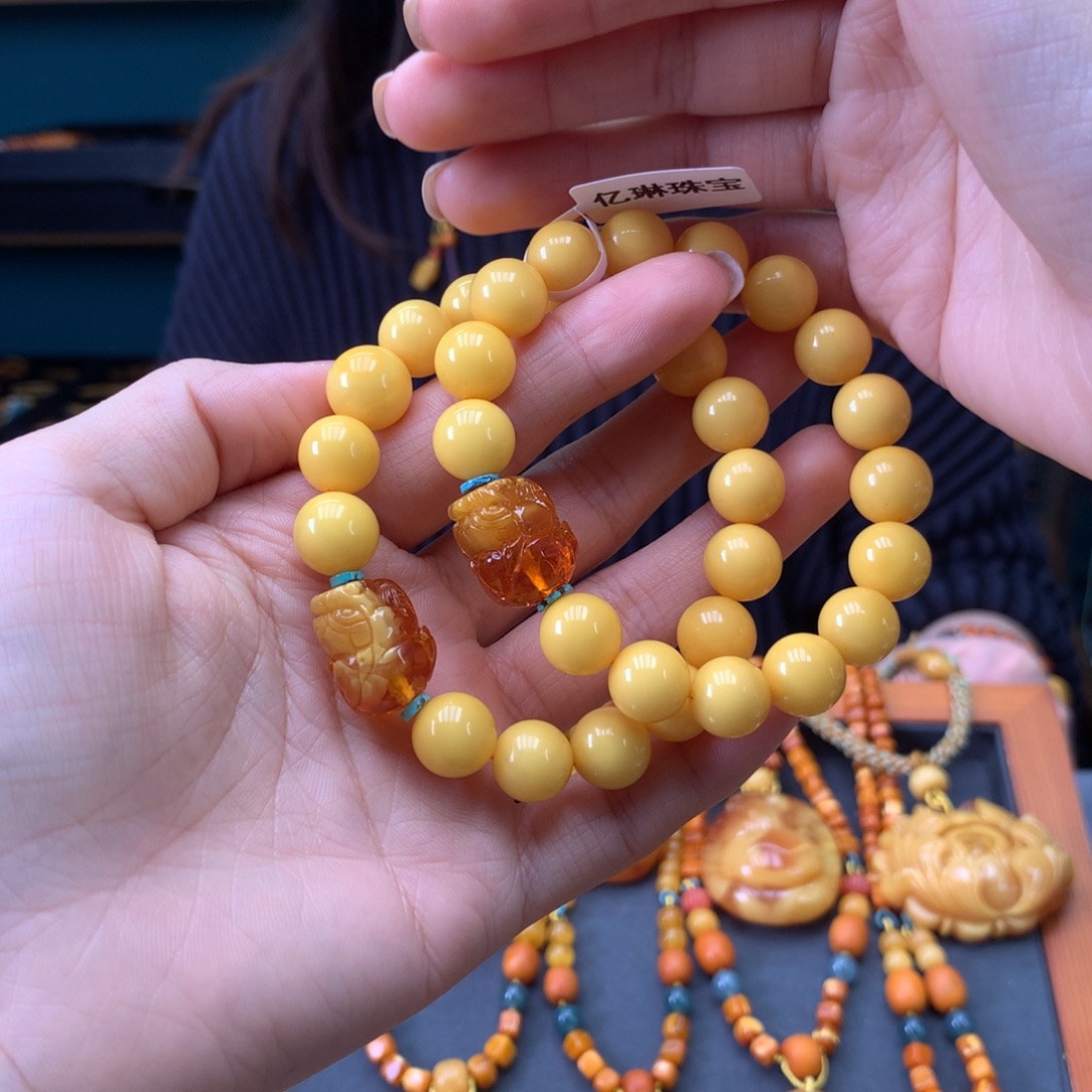 蜜蜡未镶嵌手串多样性发一