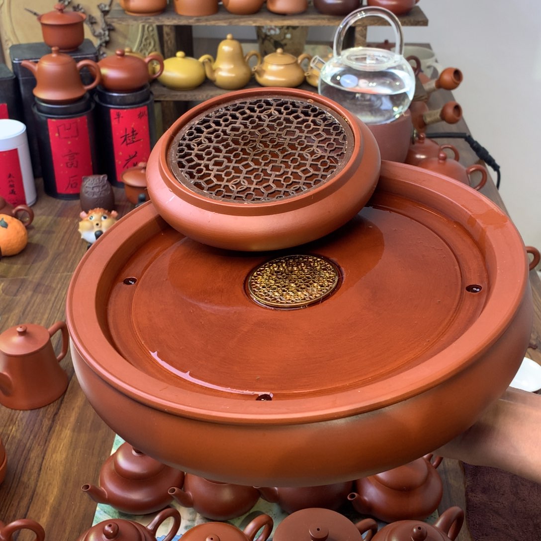 8折破价10.5英寸茶盘+大金属壶承