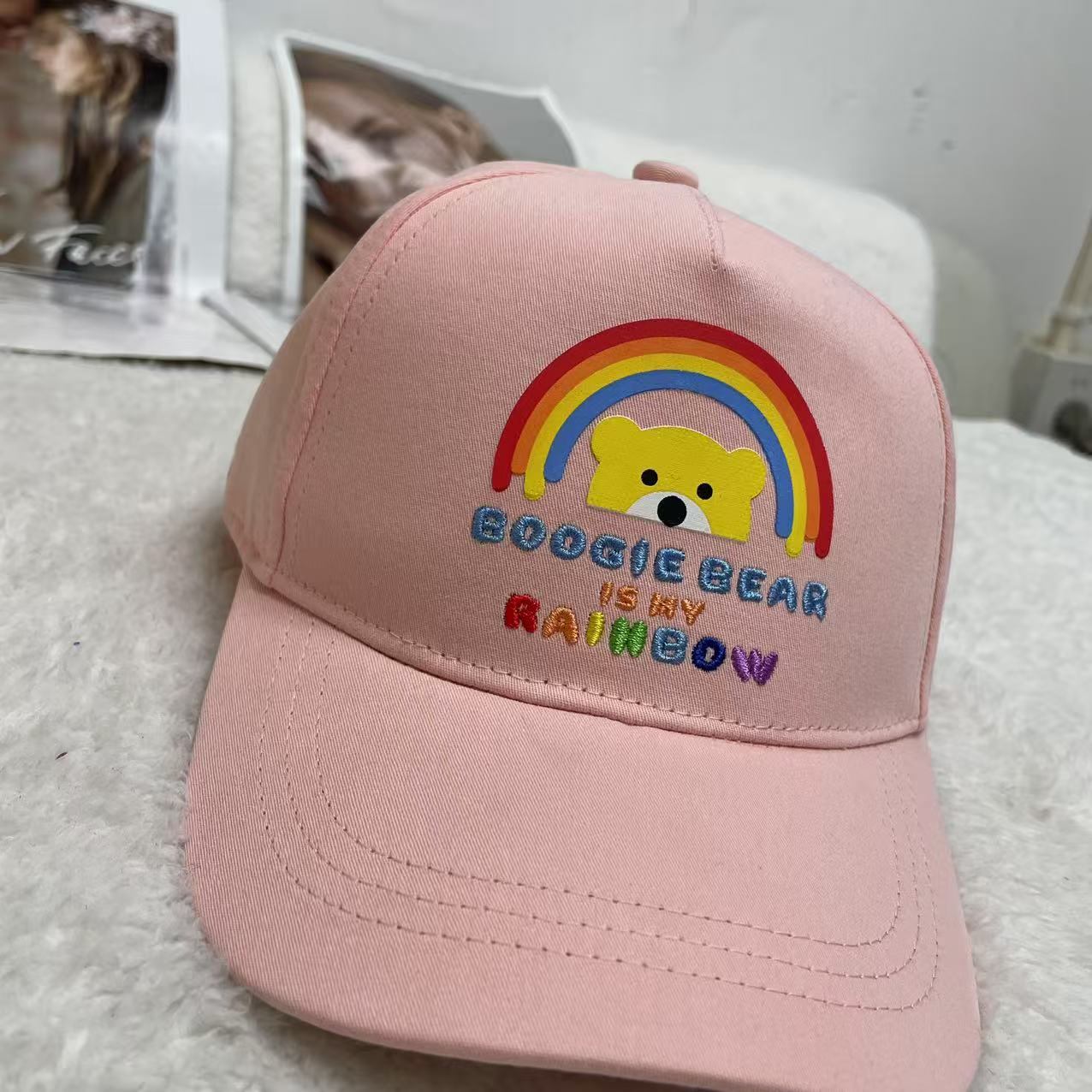 儿童可爱卡通小熊鸭舌帽百搭棒球帽H2970