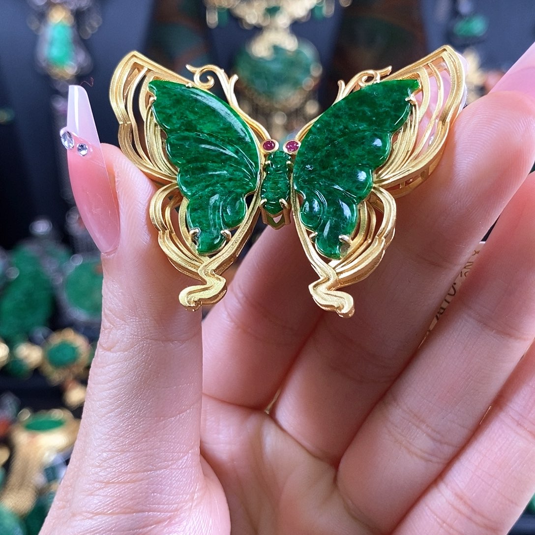 翡翠银S925镶嵌颈饰吊坠