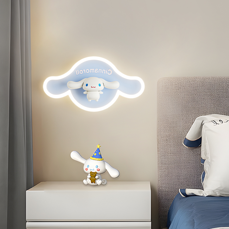 儿童房壁灯大耳朵狗凯蒂猫卡通创意床头灯男孩女孩房间背景墙灯具