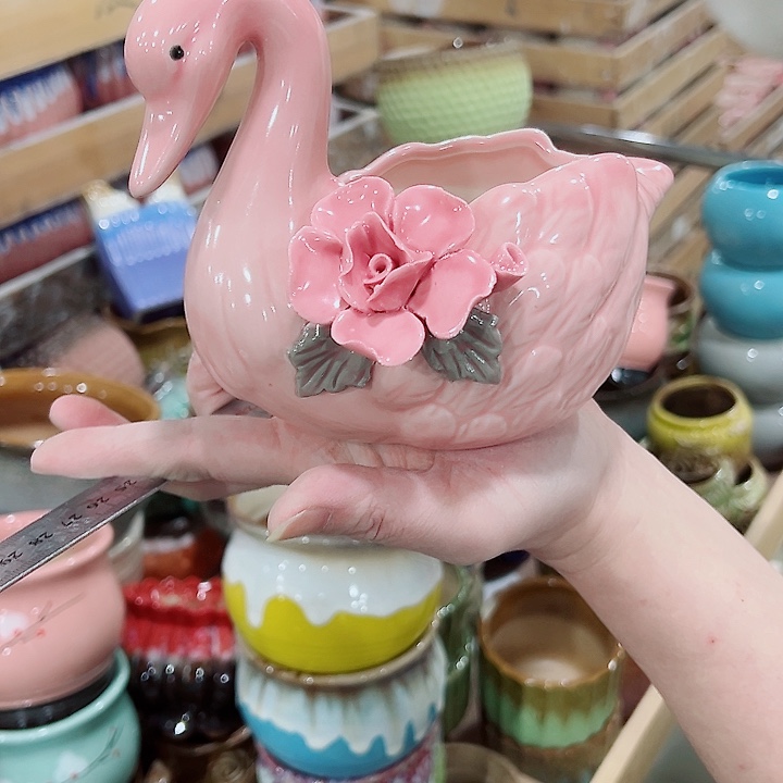 有孔，凑单福利满10元发货陶瓷多肉花盆！