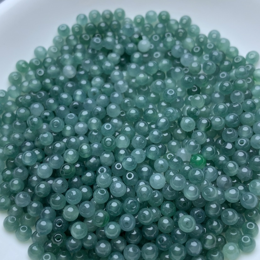 【闪购商品】翡翠手链未镶嵌卡3.5蓝水100颗