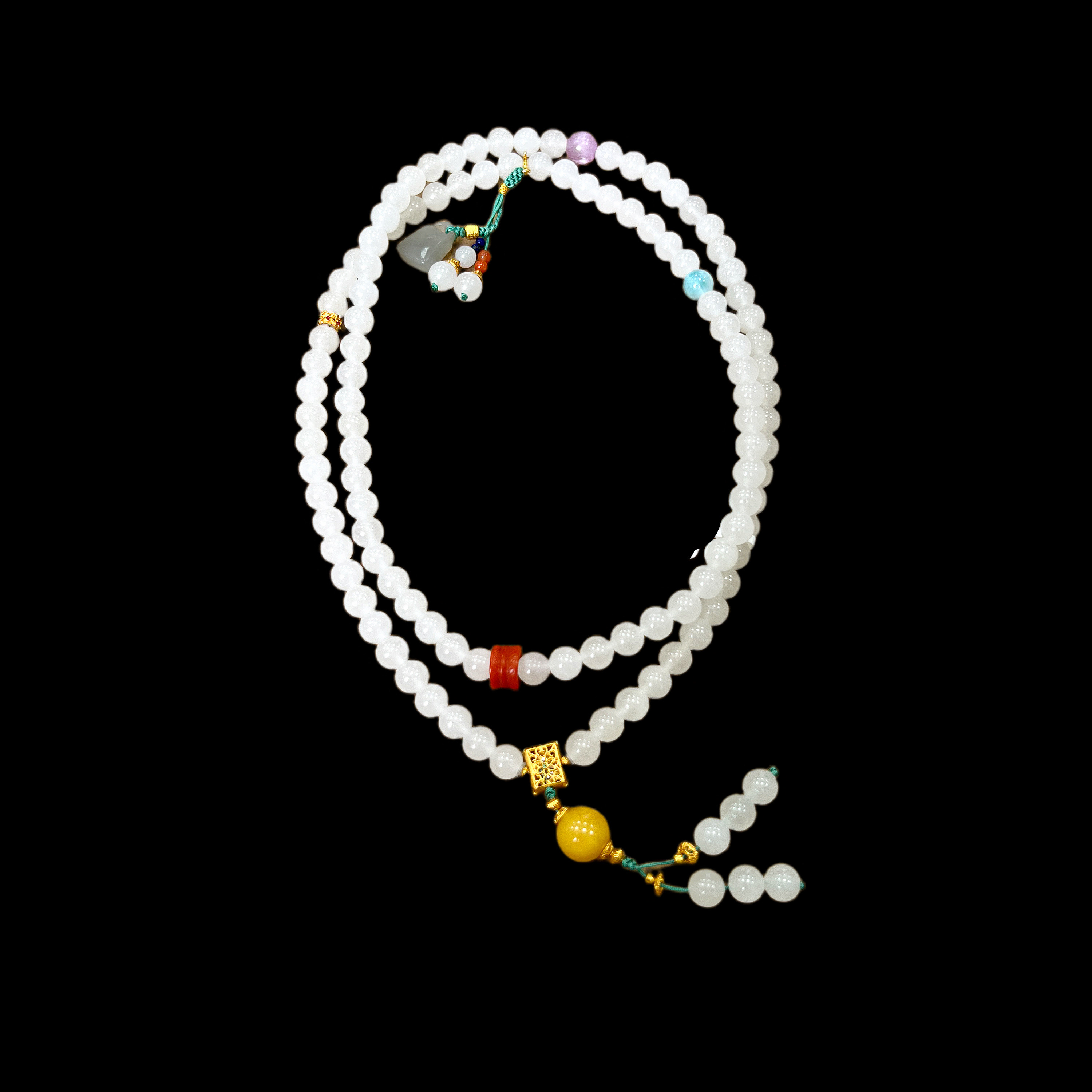 7154-和田玉项链孤品