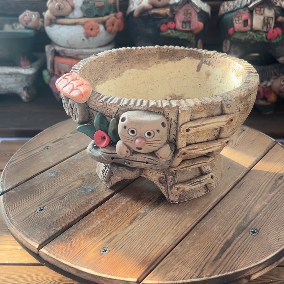 红陶嘻哈多肉花盆