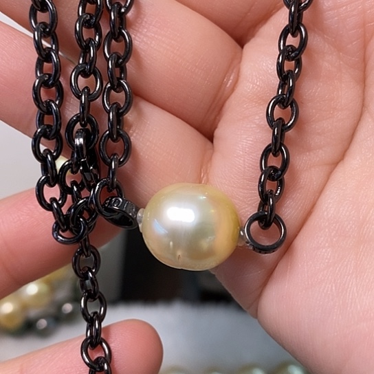 海水珍珠颈饰银S925镶嵌13-14