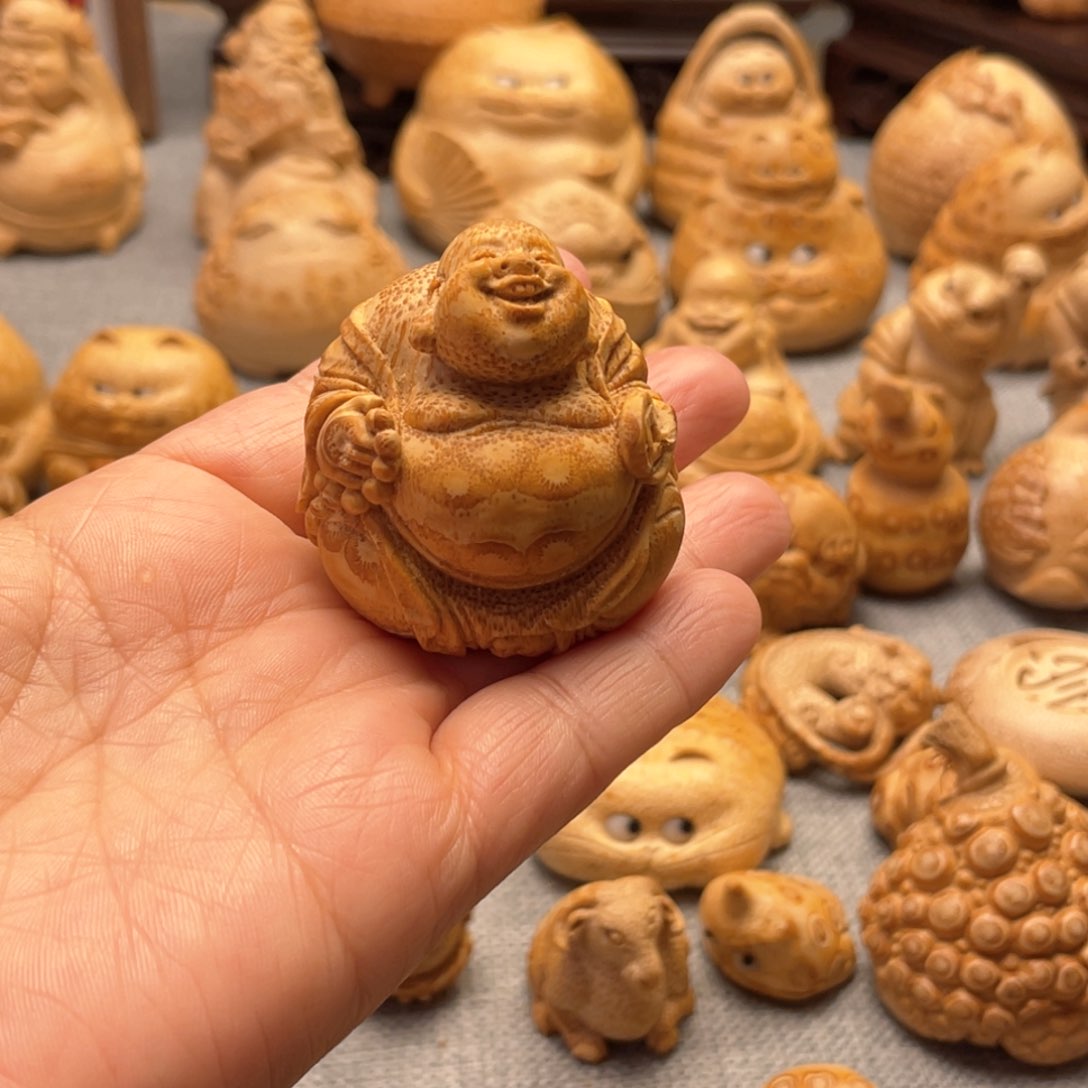 竹用****1竹根雕弥勒文玩
